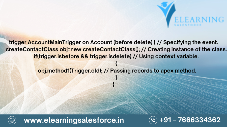 before delete trigger Salesforce